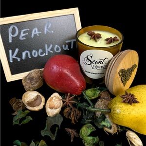 PEAR KNOCKOUT, SCENT UNLEASHED LLC LUXURY HAND POURED SCENTED CANDLES
